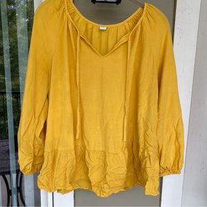 Old Navy Mustard Yellow Blouse